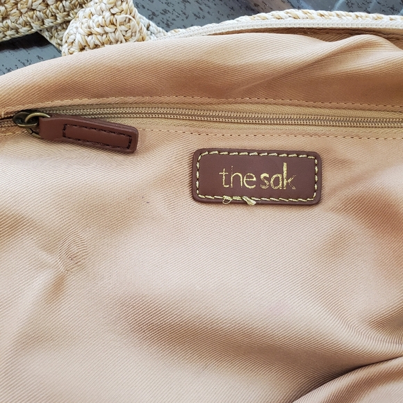 The Sak Hand Crochet Tan Shopping Tote Bag - Picture 10 of 10